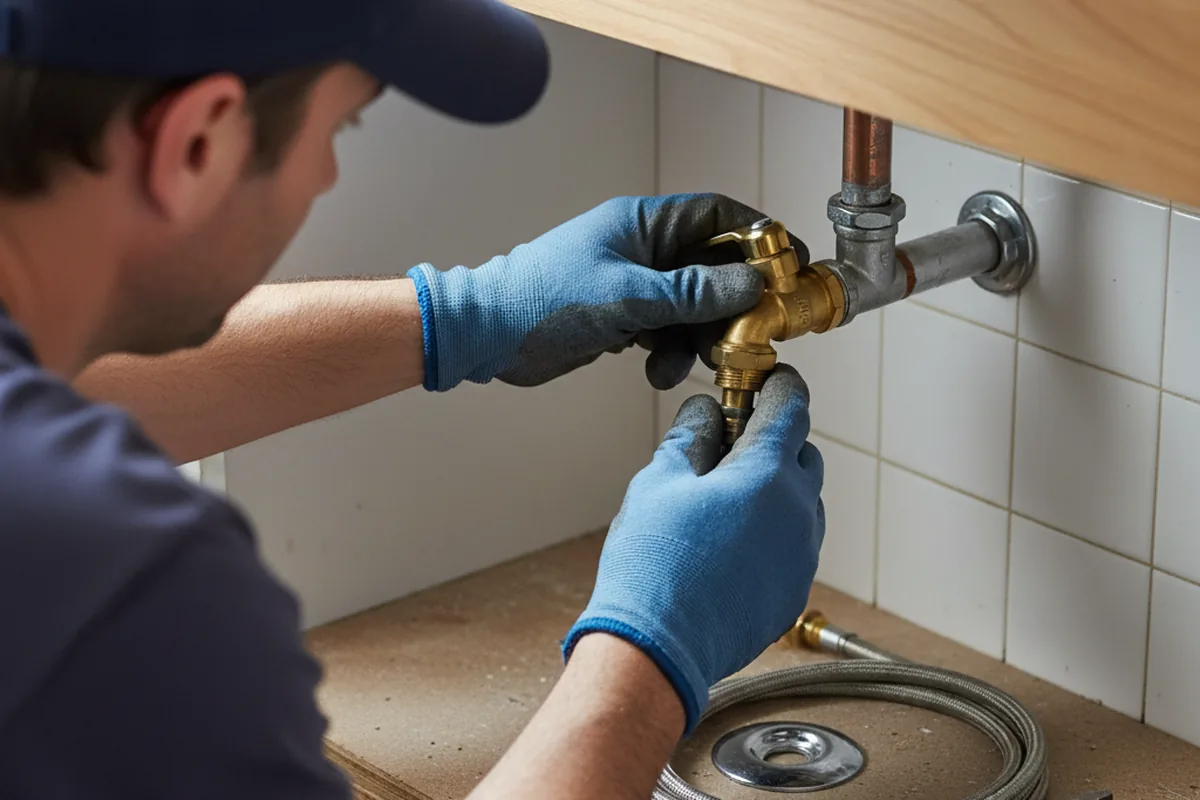 Shutoff valve and fitting work during Emergency Plumbing in Avenue